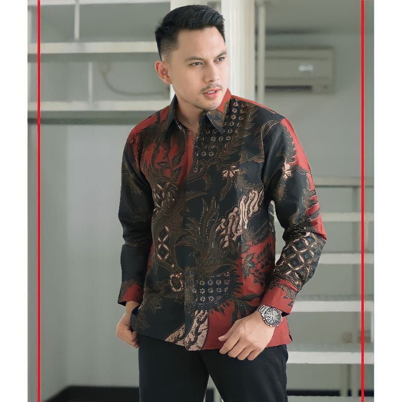BATIK BOLO DEWO Motif Soedirman Hem Atasan Kemeja Baju Batik Pria