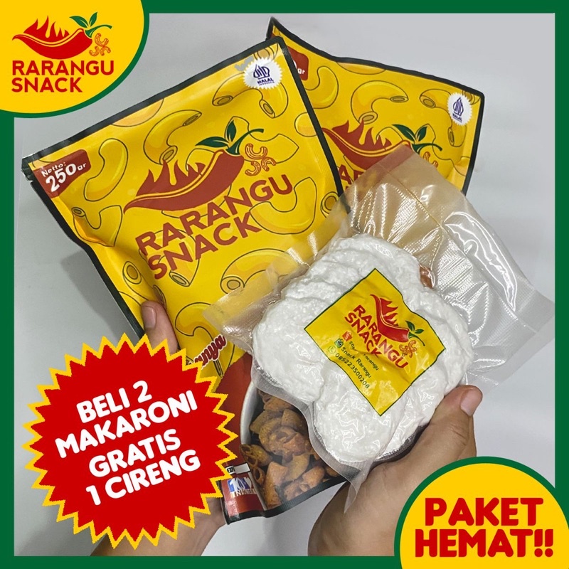 

SNACKRARANGU - 1/2KG Makaroni FREE 1 Cireng isi 10