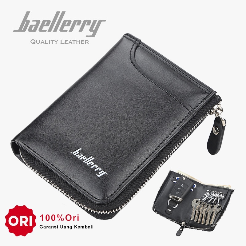 BAELLERRY D3221 Dompet Pria Lipat Dompet Kunci Bahan Kulit PU Leather Premium WATCHKITE WKOS