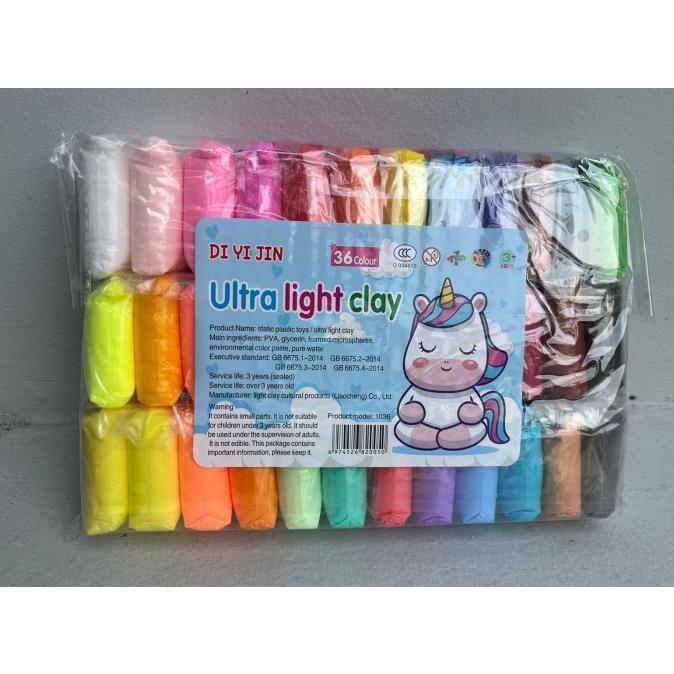 Polymer Fancy Magic Clay Super Soft & Light Clay 36 Warna