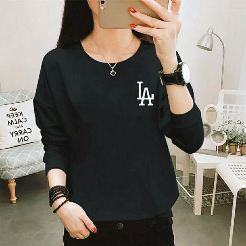 Baju Lengan panjang wanita LAbaju Kaos Distro Keren baju Kekinian bahan adem