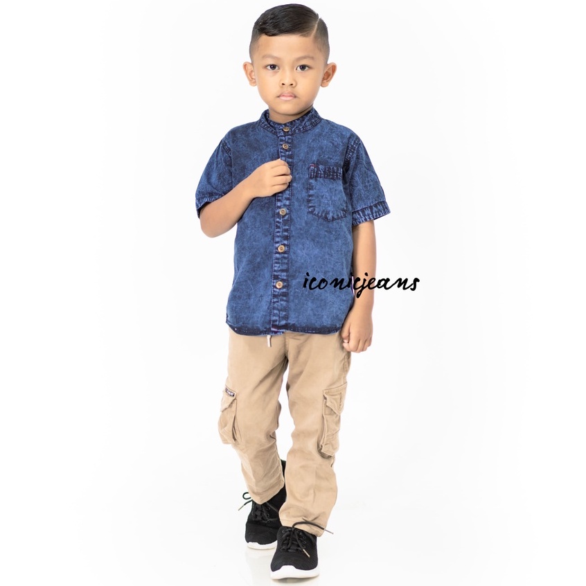 FANO DENIM KEMKO/ kemeja jeans anak laki-laki usia 2-8 tahun