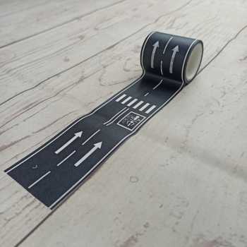 Lakban Lintasan Mainan Anak Play Tape Road Jalan Raya Arena Balap Mobil 48mm / Isolasi Tape Lakban Motif Jalan Dan Rel Kereta Api / Stiker Jalanan Mobil Mini Lakban Lintasan Mainan Anak Play Tape Road Jalan Raya Waterproof Outdoor Playground Game Kreatif