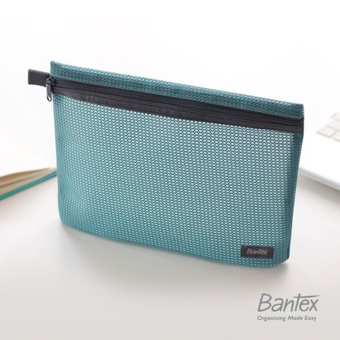 

Bantex Sky Blue Zipper Storage Pouch Handbag Pencil Case 8107 23