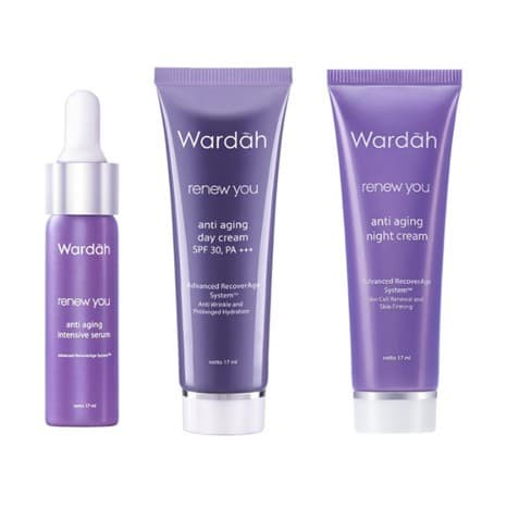 PAKET WARDAH RENEW YOU ( DAY 15ml , NIGHT 17ml ,SERUM )