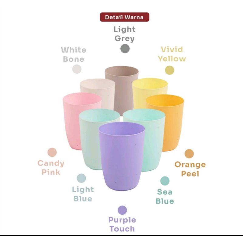 Gelas casual pastel 400 ml - Gelas pastel HS 235ml-cangkir-gelas minum