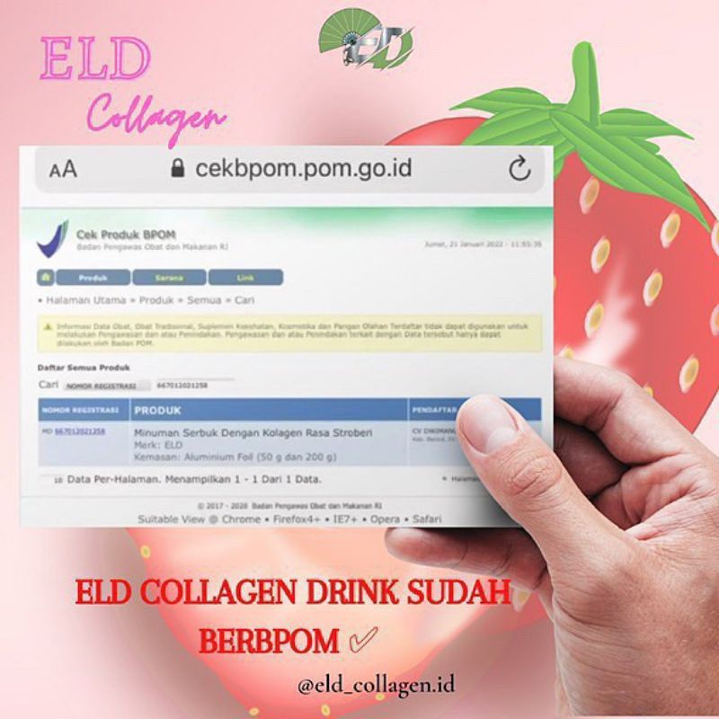 ELD Collagen Drink Pencerah || Pemutih Kulit || Beragam Manfaat || Pria&amp;Wanita