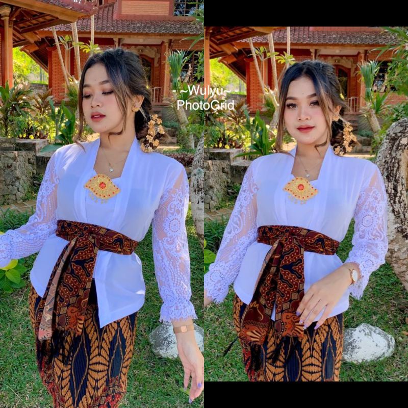 KEBAYA BALI JADI MOSCREPE MIX SEMIFRANCE (ATASAN KEBAYA SAJA)