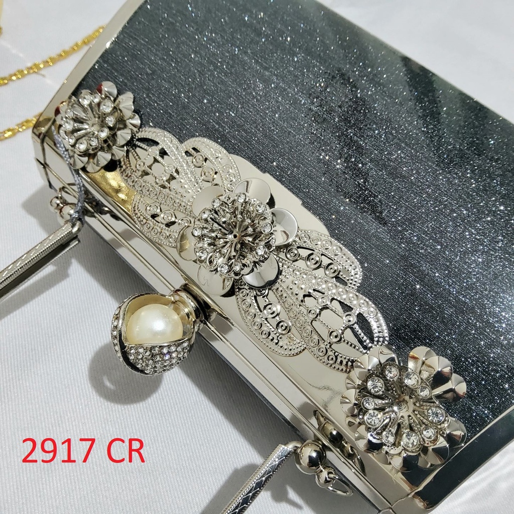 Tas Pesta  Farnell Import Diamond Clutch Kondangan Cantik Impor 2898/2917 Ukuran Besar