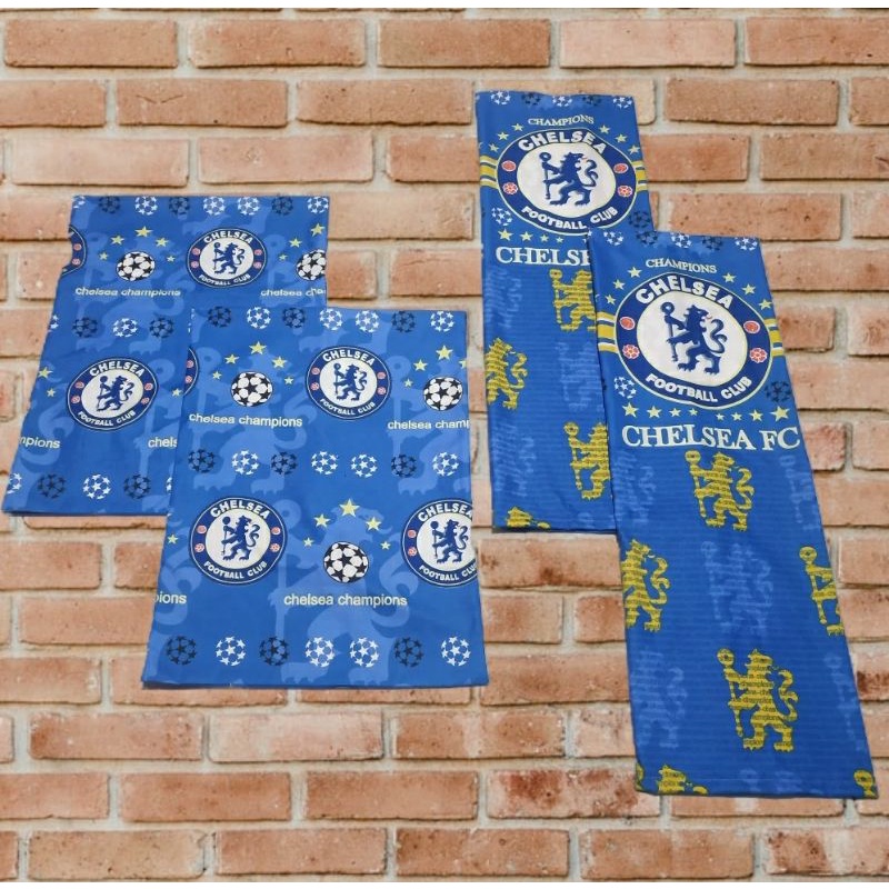SARUNG BANTAL GULING MOTIF BOLA CHELSEA KARAKTER DEWASA DAN ANAK ANAK COWOK / CEWEK