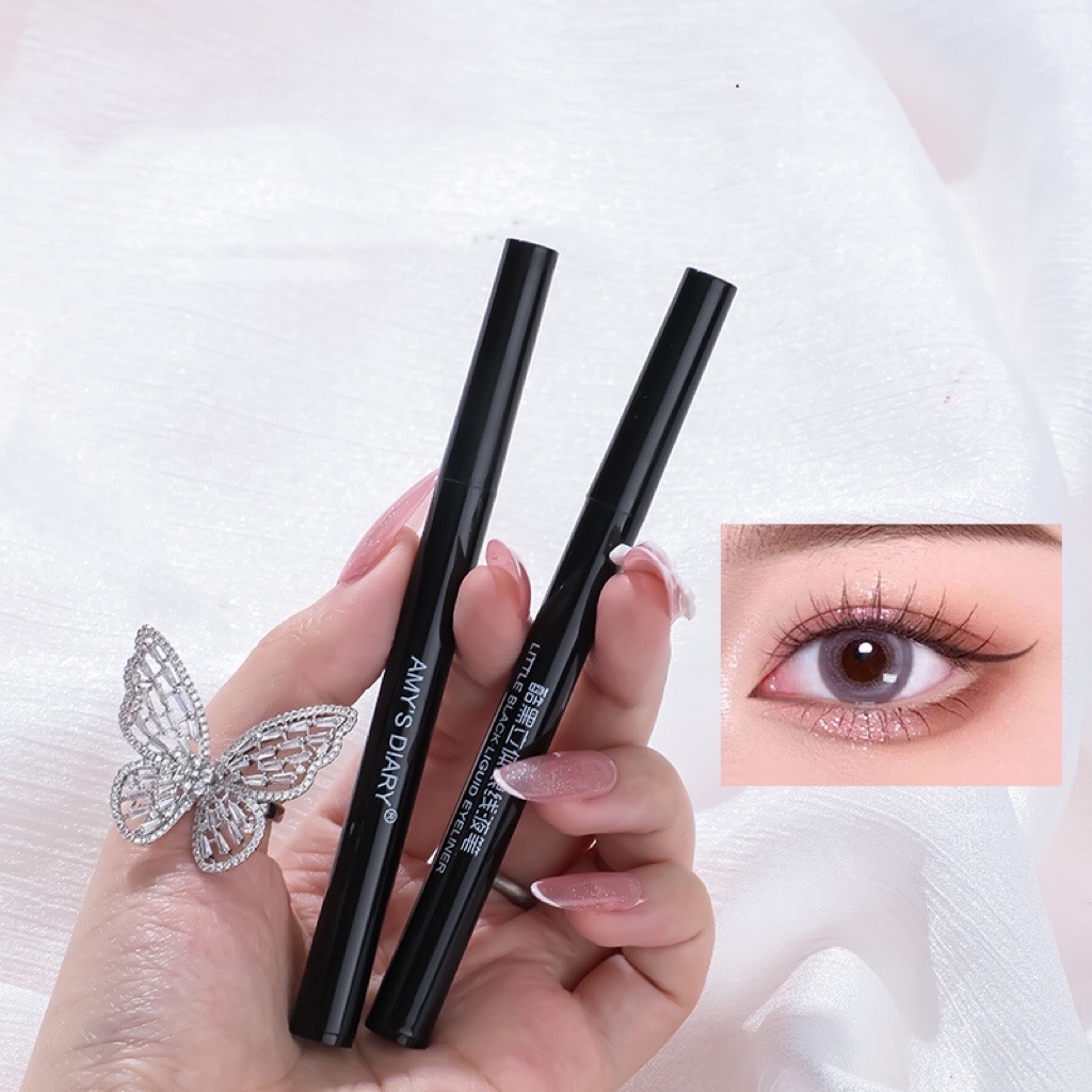 Eyeliner pen Amy's Diary waterproof fast dry tahan lama tahan air eyeliner hitam termurah