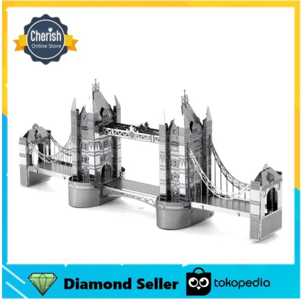 Unik Puzzle 3D Metal LONDON BRIDGE  Replika Bangunan Arsitekur MB-035 Limited