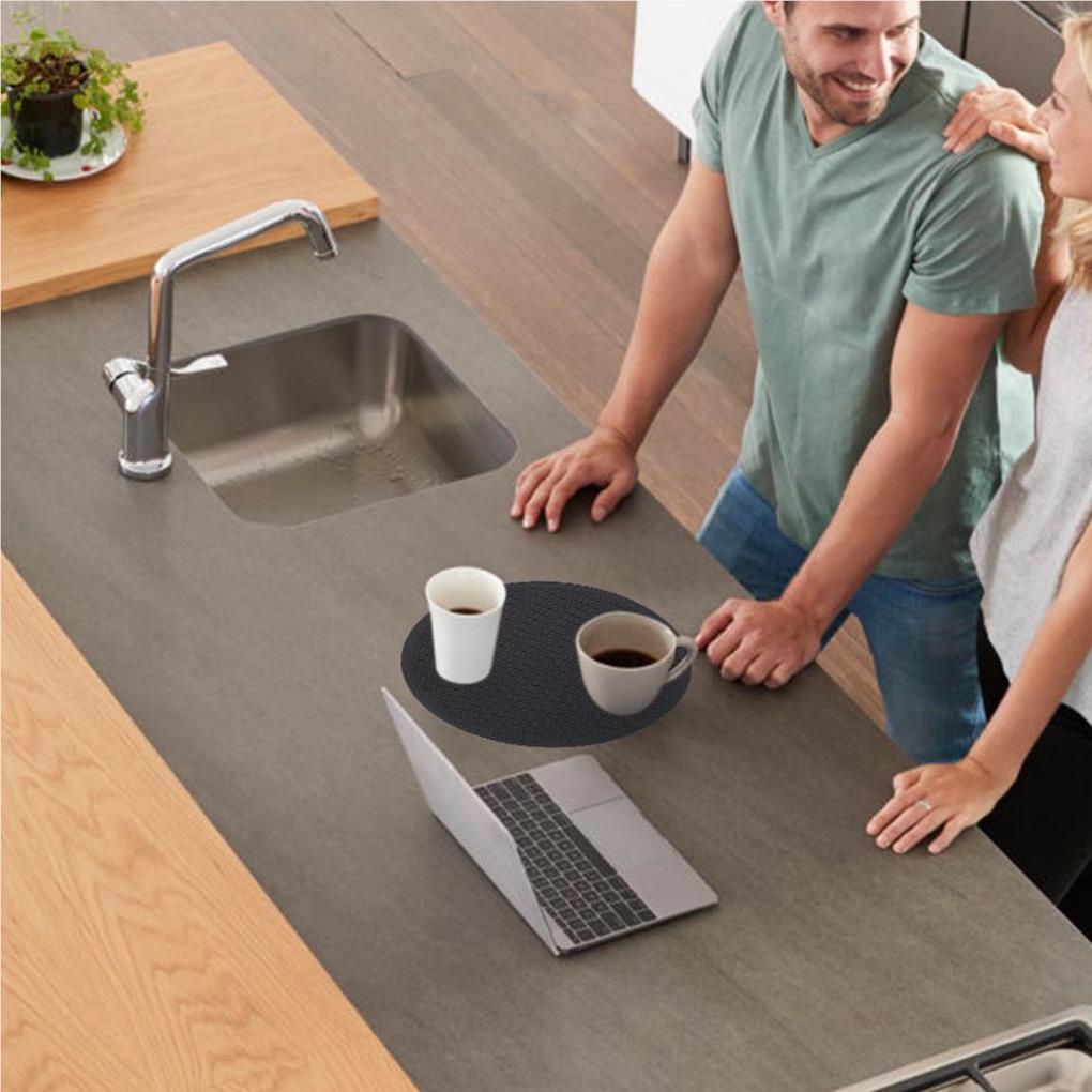 Alas Panci Silikon Anti Selip Tabletop Bulat Honeycomb Coaster Tahan Panas Mat Desktop Cushion Tatakan Pelindung