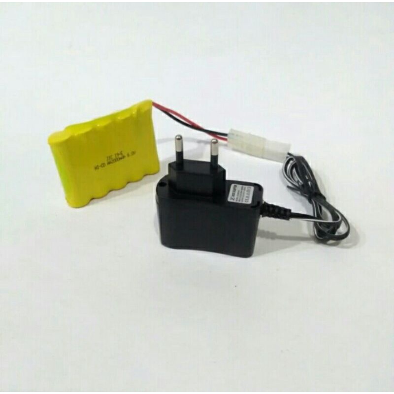 Paket Baterai RC 6Volt Soket 2 Baterai mobil remot kontrol 5 Soket 2