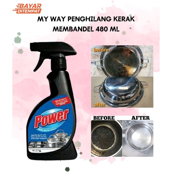 Power Black My way 480ml 100% original mampu membersihkan panci wajan kuali berkerak berkarat / Pemb