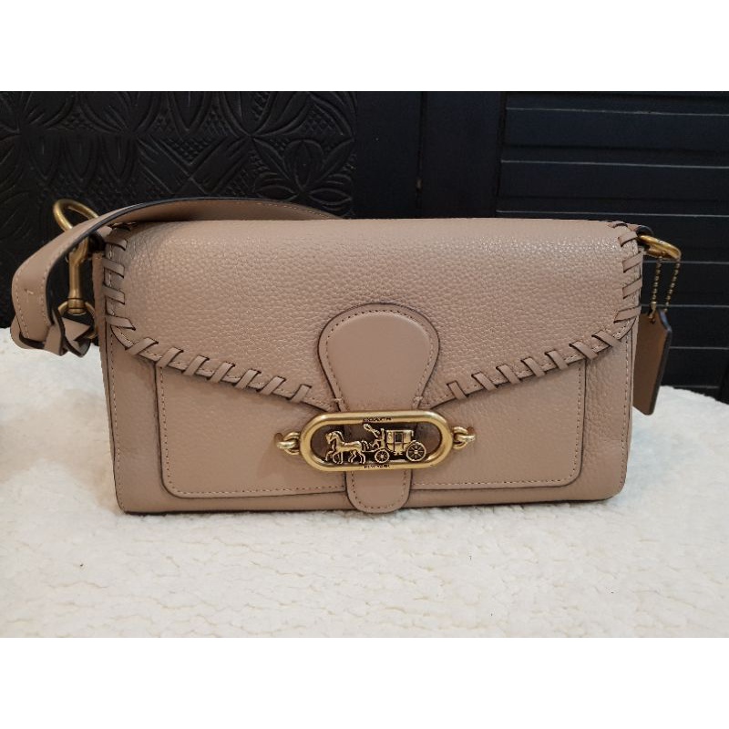 SOLD YAA...coach jade taupe whipstich