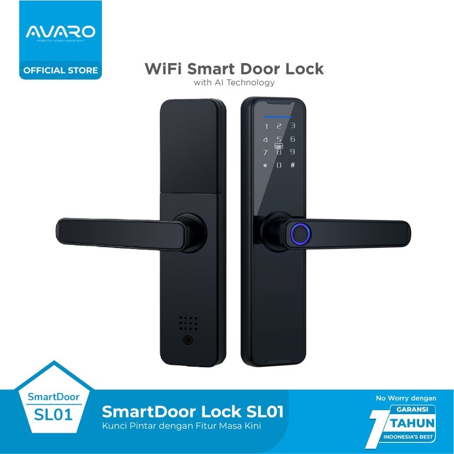 AVARO Smart Door Lock Handle RFID - Fingerprint Waterproof - SL01