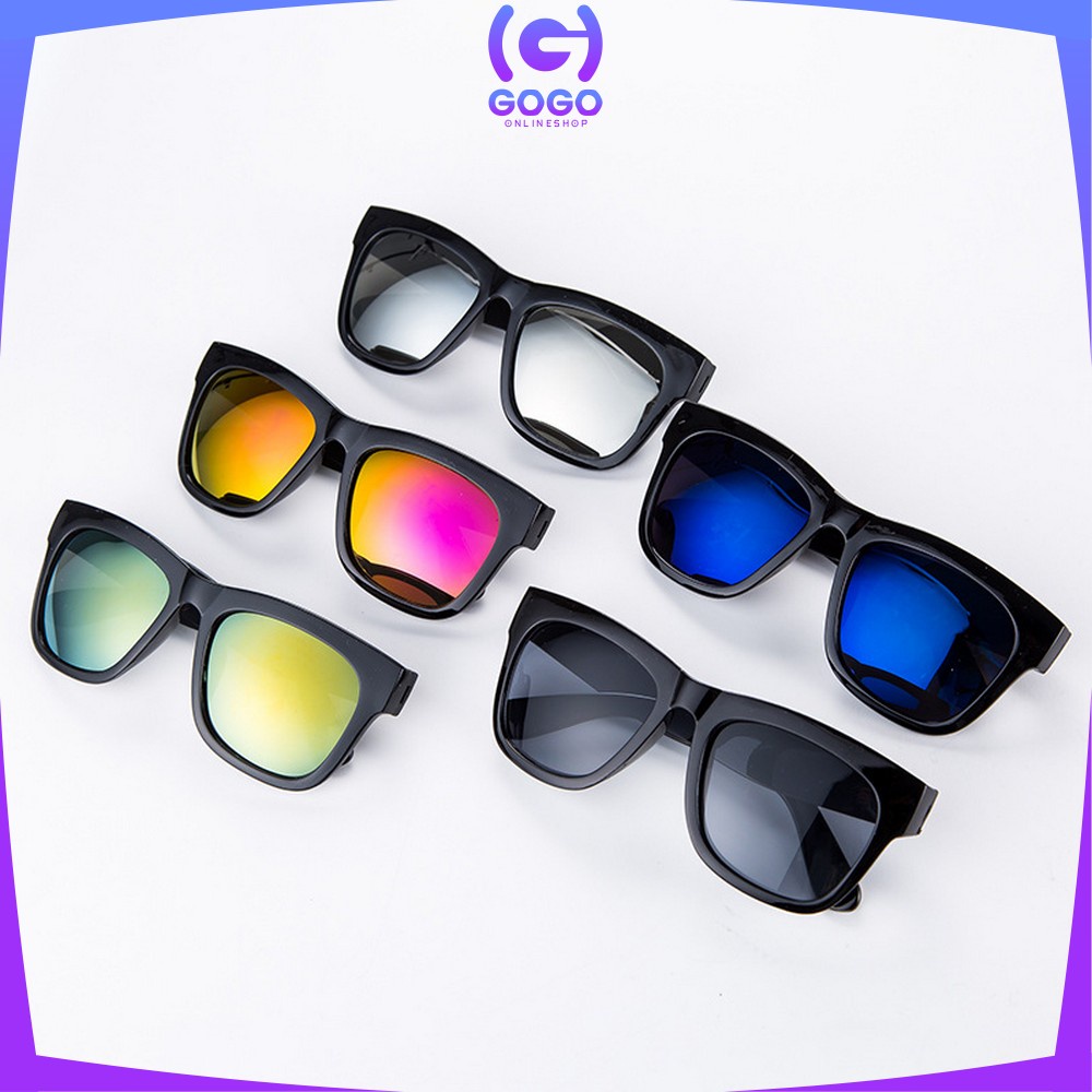 GOGO-C663 C665 Kaca Mata Rainbow Fashion Unisex Gaya Korea Candy Color Square / Kacamata Hitam Wanita Pria Sunglasses Korean Fashion Import