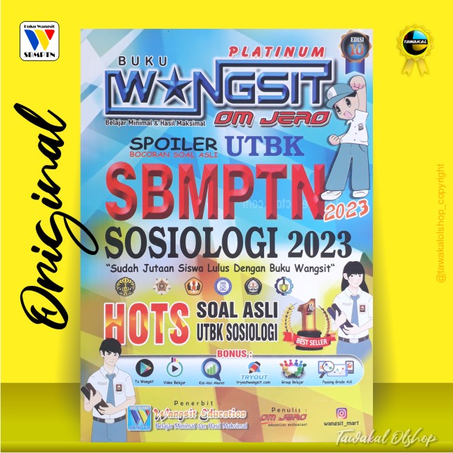 Buku Wangsit UTBK SBMPTN 2023 / Buku Wangsit SNBT 2023 / Buku Wangsit OM JERO / Buku Wangsit SOSIOLO