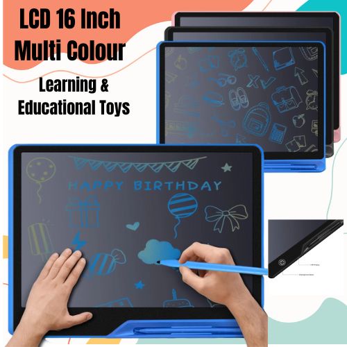 

LCD Writing Tablet 16 Inch Multi Colour Writing And Drawing Tablet Papan Tulis Anak Alat Tulis Lcd