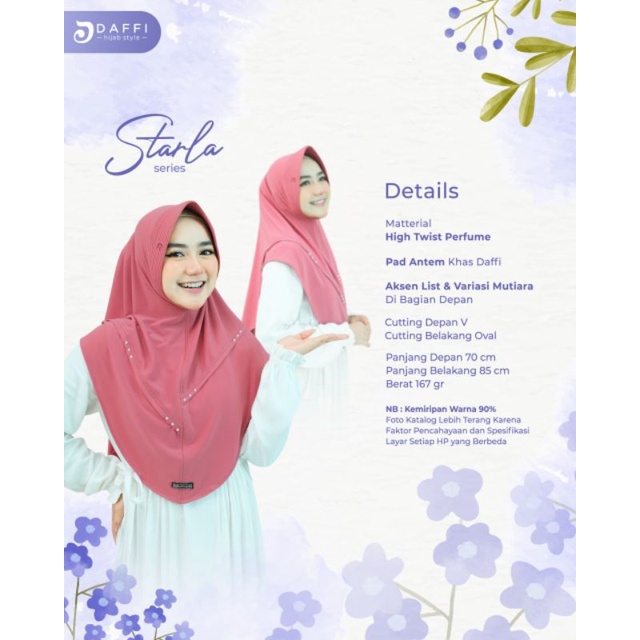 Hijab Daffi Starla Series hijab instan jilbab instan kekinian berkualitas ORI Daffi