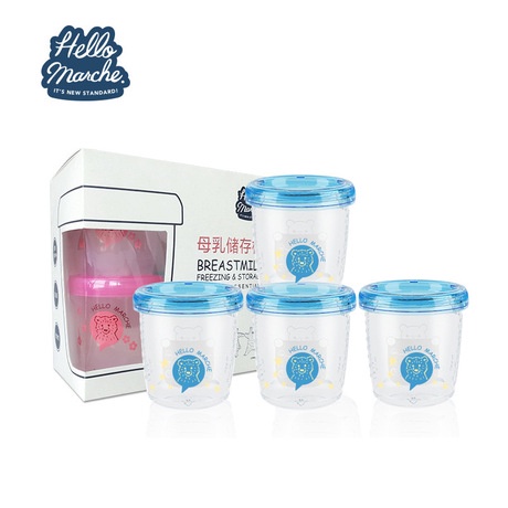 HelloMarch Baby Food container milk storage cup tempat penyimpanan asi sekaligus makanan mpasi 180 ml multifungsi