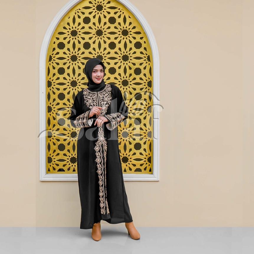 COD✔️Casual Abaya Hitam Turkey Bahan JetBlack Lembut Kwalitas Boutique Arab Abaya Basic Abaya Syari 