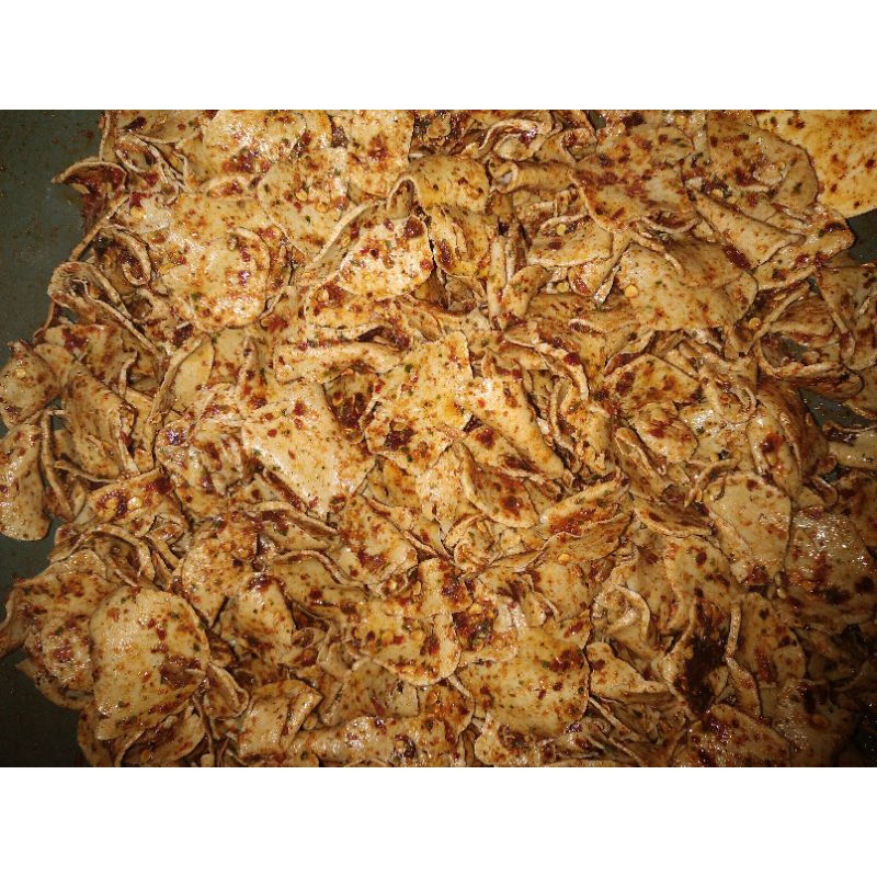 

❤cemilan santai❤Basreng bumbu cikruh daun jeruk pedas 500 gram