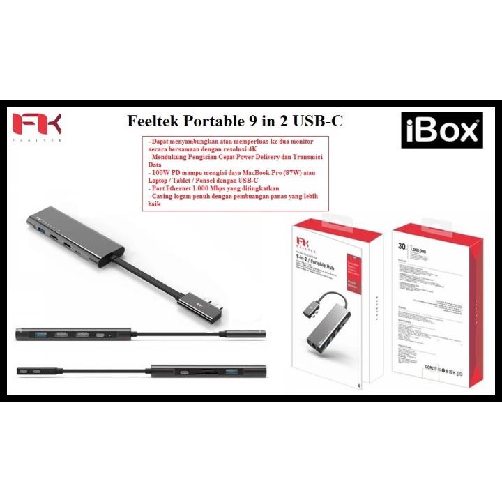 Original Feeltek Portable 9 In 2 Usb-C (Ibox)