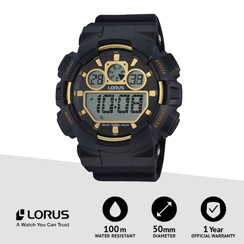 Jam Tangan Pria Lorus Digital R2332JX9 Silicone Original