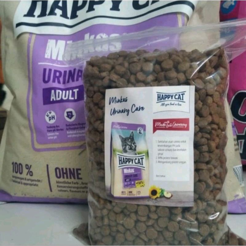 Happy Cat Minkas Urinary Care 1kg dan 500gr | makanan kucing happy cat dry catfood promo