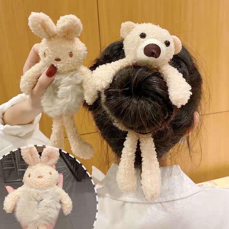 IKAT RAMBUT KOREA ANAK KECIL BONEKA BERUANG KELINCI / SCRUNCHIE