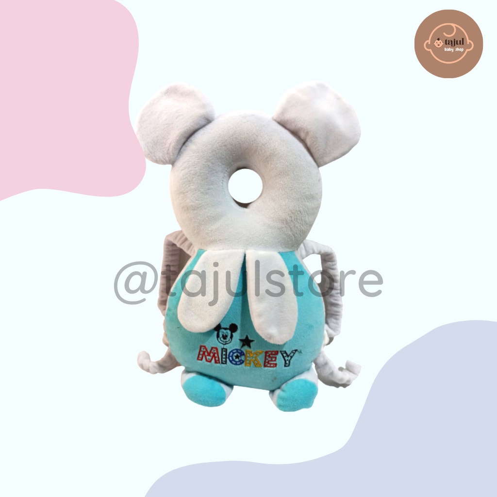 Bantal Pelindung Kepala Bayi Edisi Kartun Disney Mickey Sayap+Strap