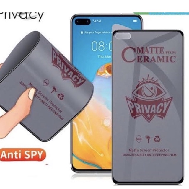 anti gores anti spy privacy matte ceramic oppo reno 7/7z/7 SE/8/8 pro/8z/6z/6 pro/6/5/5F/4/4F/3/3 pro/2z/2F anti minyak fullayar