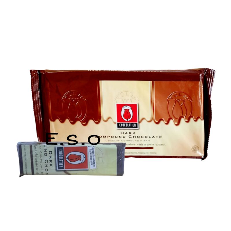 

cokelat batang tulip 200gr repck - tulip dark chocolate compound