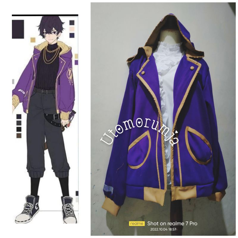 utomorumja kostum Cosplay Kustomisasi Anime jaket Shoto Shxtou YouTuber Virtual Inggris