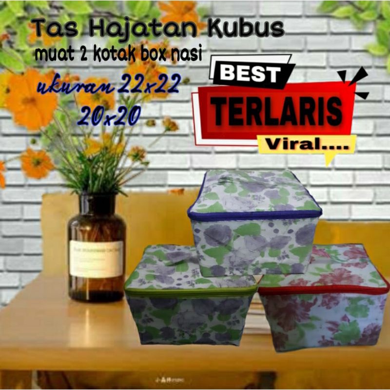 TAS HAJATAN KUBUS.ukuran 22x22 , 20x20 .muat 2 kotak box nasi⁸