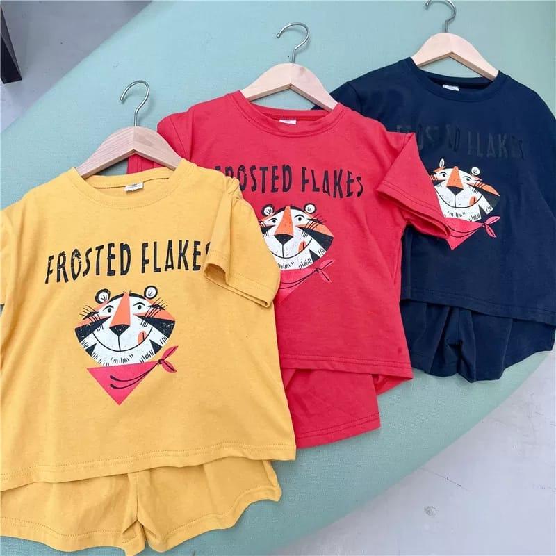 BEFAST - ZTL OOTD Setelan Anak AISE / Setelan anak Forted unisex / Pakaian Anak Santai Rumahan / Setelan Casual Anak / Oneset Termurah / Pakaian Anak-Anak Unisex / Oneset Keluaran Terbaru / Set Atasan Kaos Lengan Pendek Motif+Celana pendek Polos