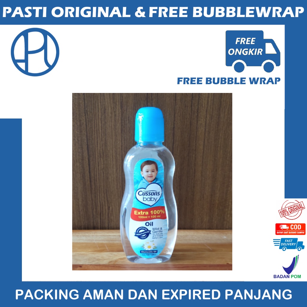 CUSSONS BABY OIL 100ML + 100ML MINYAK BAYI 100+100 PERLENGKAPAN MANDI CUSSON