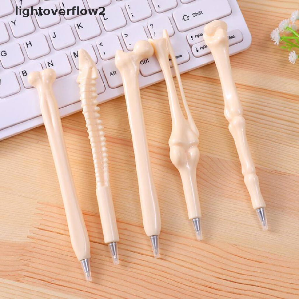 (lightoverflow2) 5pcs Pulpen Bentuk Tulang Untuk Dokter / Perawat