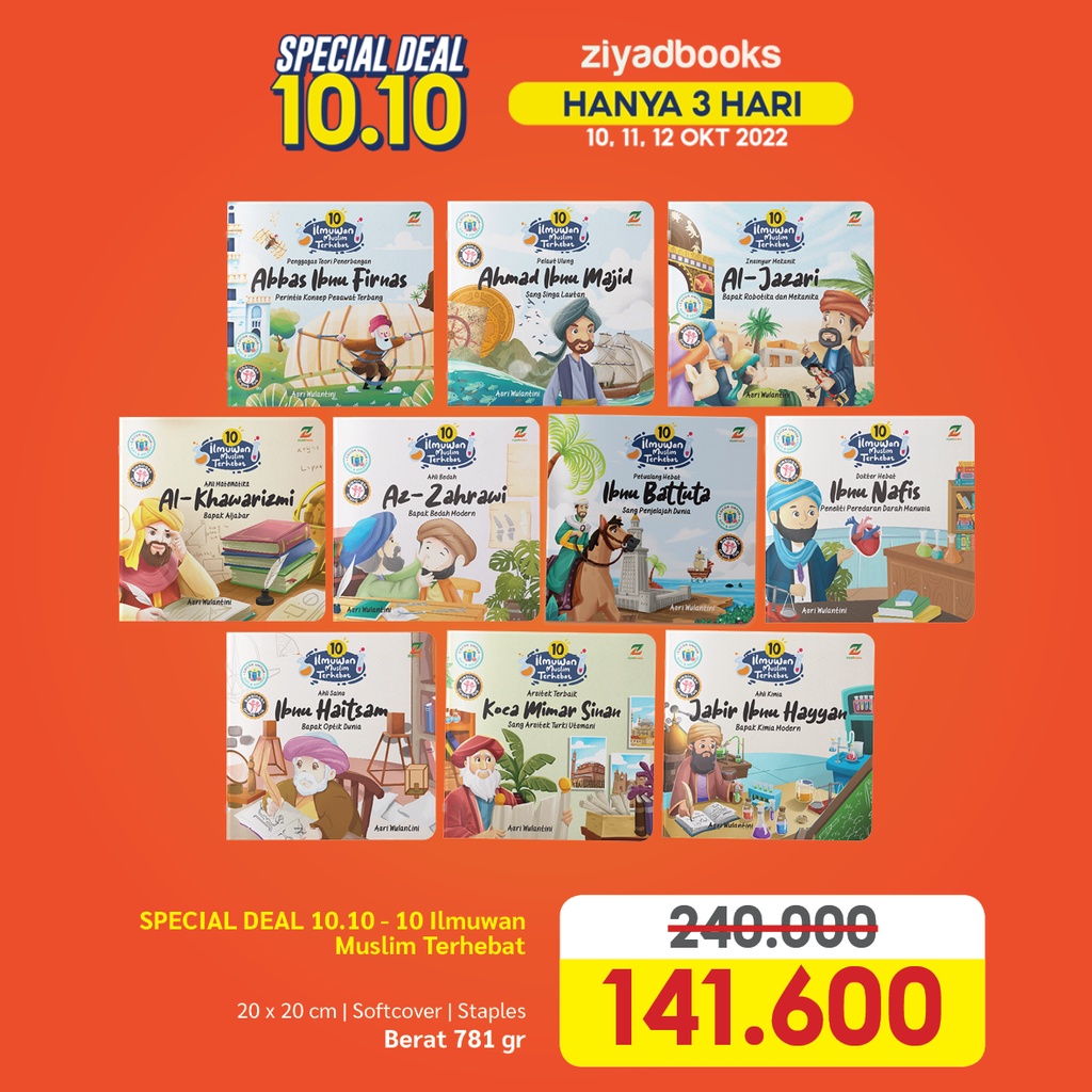 Bluescorner Books - ZiyadBooks - 10 Ilmuwan Muslim Terhebat Buku Dongeng Islami Ilmuwan Islam