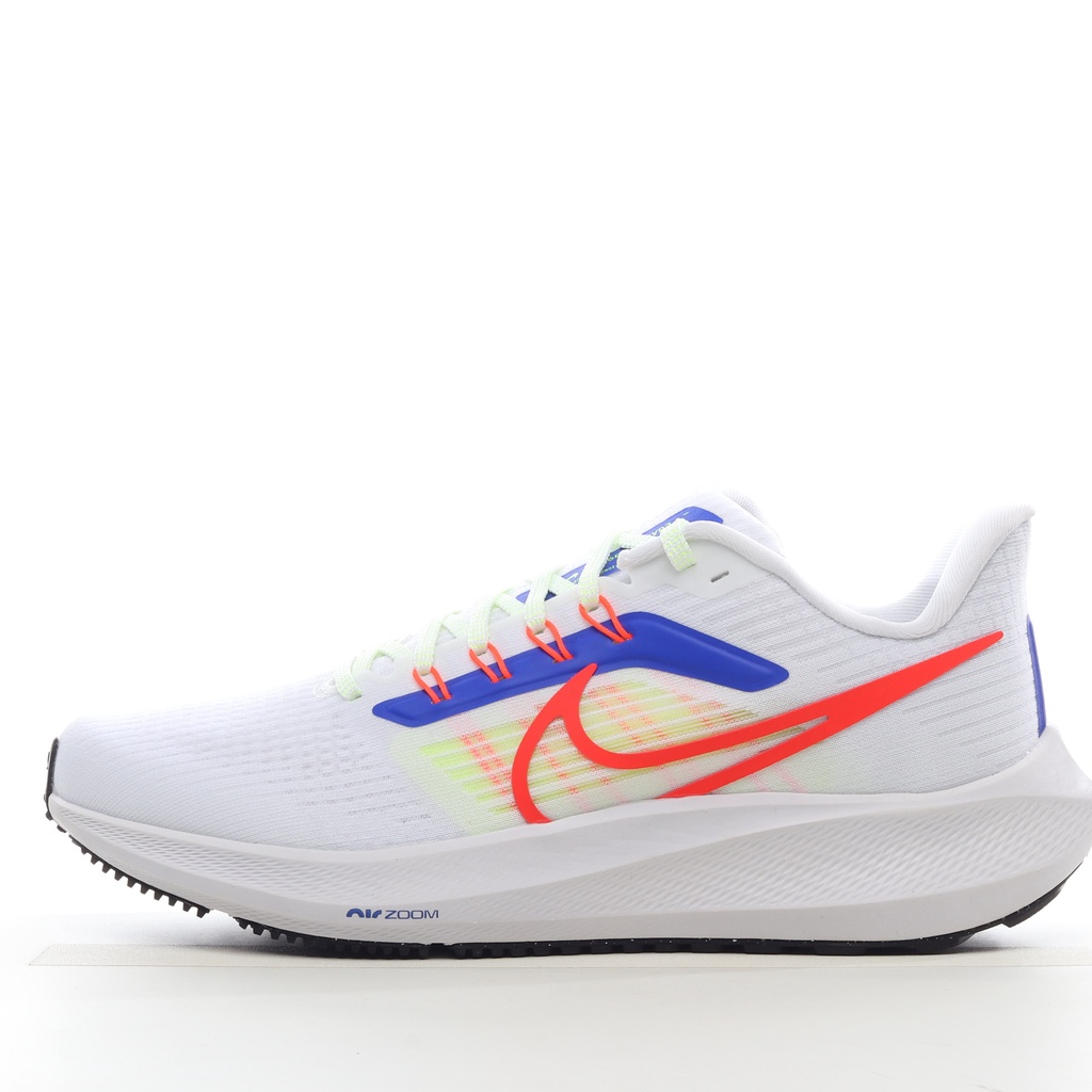 Nike Zoom Pegasus 39 Cushioning Breathable Sneakers white racer crimson blue