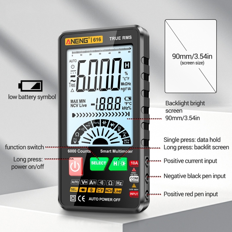 Zzz Multimeter Digital Otomatis Untuk Uji Tegangan Arus Listrik