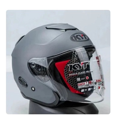 HELM KYT KYOTO SOLID GORILA GREY-KYOTO GREY-HELM KYT KYOTO