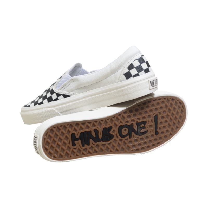(NEW) Slip On Chekerboard Mono by Minus One Footwear