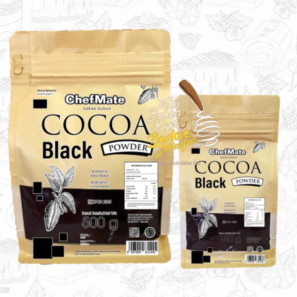 

CHEFMATE COCOA BLACK POWDER KEMASAN 150 GR / COKLAT BUBUK HITAM