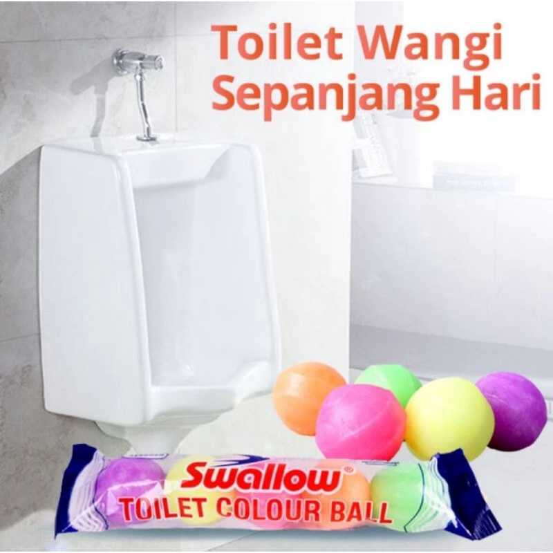 Kamper Swallow Toilet Colour Ball isi 5 | Kapur Barus Swallow Ball isi 5