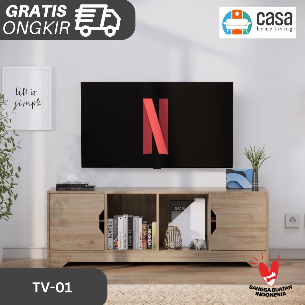 Casa - Rak TV/ Meja Tv / RakTV Motif Kayu - TV-01