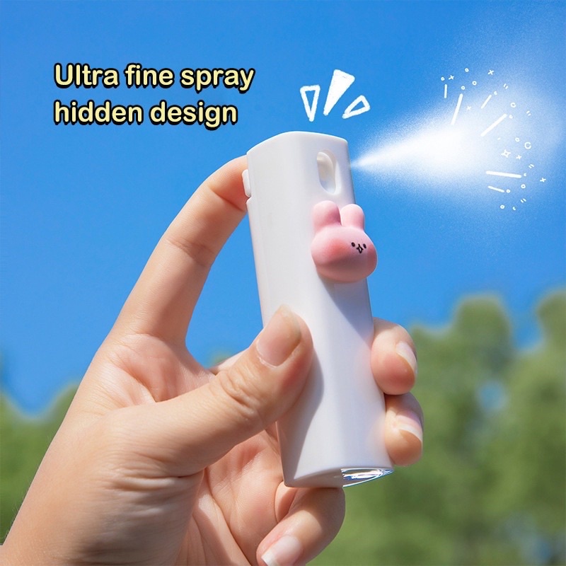 Botol Spray Travel Size Aesthetic 10 ml Parfum, Hand Sanitizer, Toner, Setting Spray, Facemist dll | Botol Kosong Refillable, Gambar Karakter Lucu