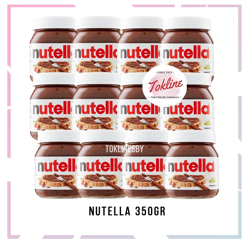 

[ 1 KARTON ISI 12 PCS ] NUTELLA 350GR HAZELNUT SPREAD COCOA